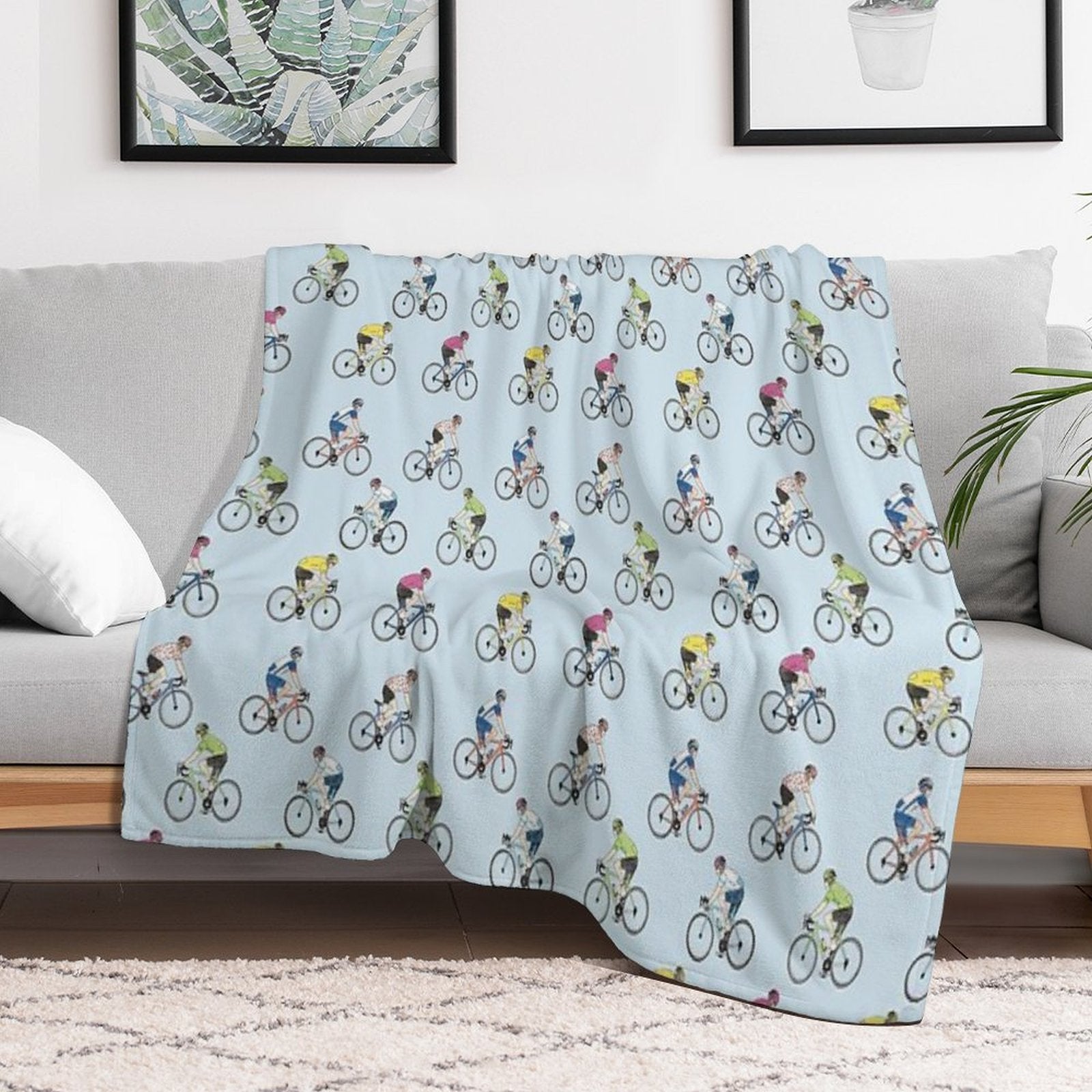 Tour De France Riders Versatility Throw Blanket