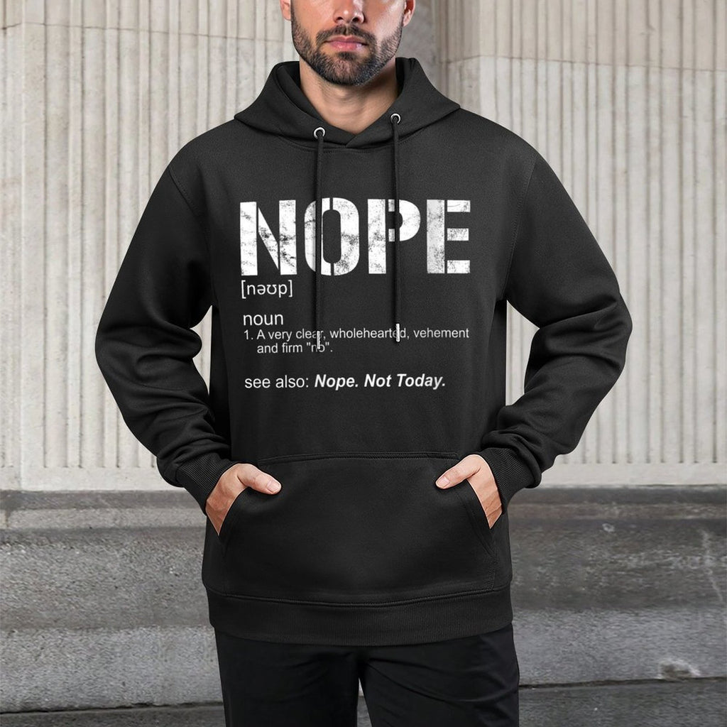 Womens Nope Sarcastic Ironic Nope Not Today Funny Nope Definition Moisture-Wicking Hoodie