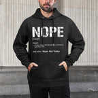 Womens Nope Sarcastic Ironic Nope Not Today Funny Nope Definition Moisture-Wicking Hoodie