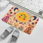 Folk Art Inspired By The Fabulous Frida  Stain-Proof Bath Mat