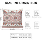 Palestinian Jordanian Tatreez Cross Stitch Realistic Traditional Embroidery Pattern Design #4 Soft Decorative Cover Throw Pillow