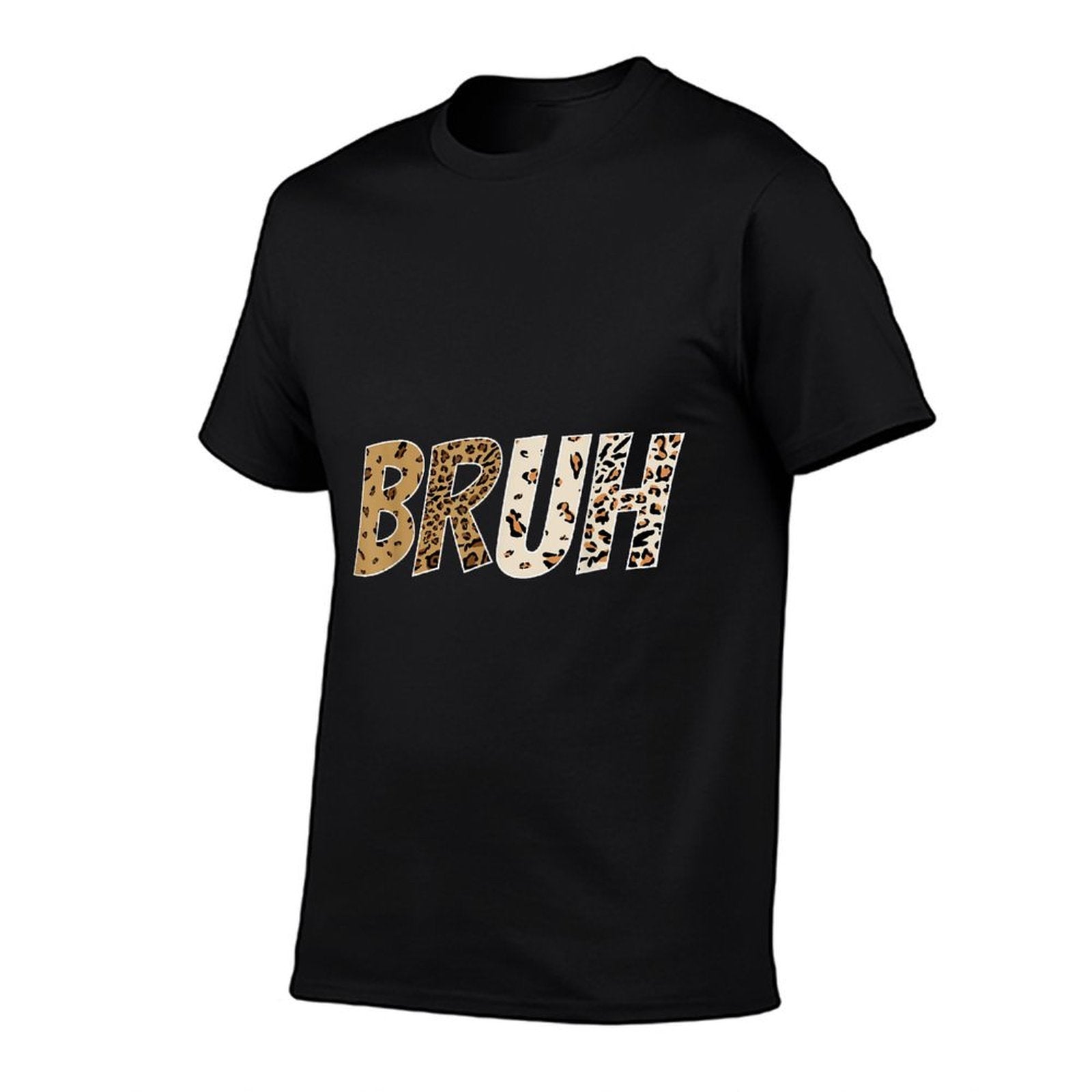 Leopard Cheetah Animal Print Funny Bruh For Boys Girls  Lightweight T-Shirt