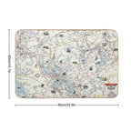 Muskoka Lakes Tourist Map 1949  Slip-Resistant Bath Mat