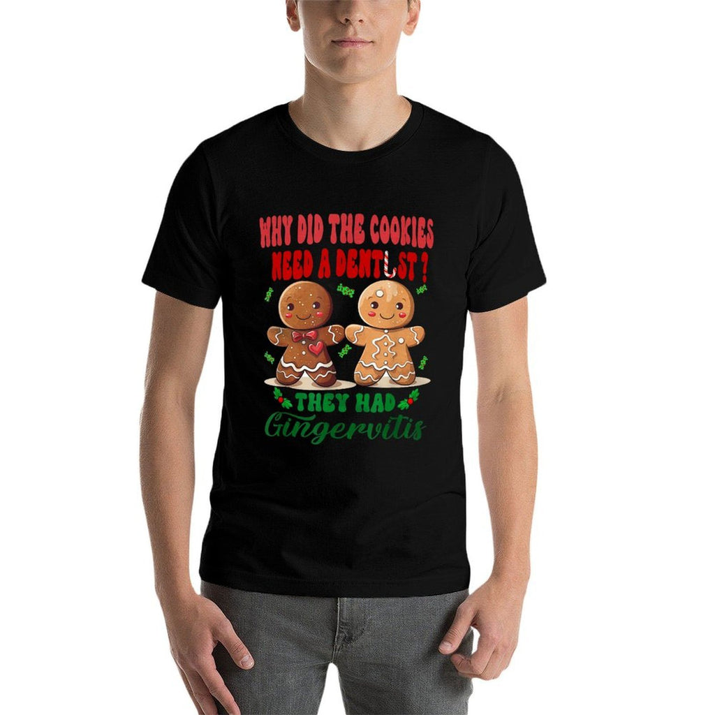 Funny Dental Christmas Gingerbread Dental Office Holiday  Quick-drying T-Shirt