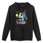 4th Birthday Train Lovers I&#39;m 4 Boys Kids Four Years Old Colorfast Hoodie