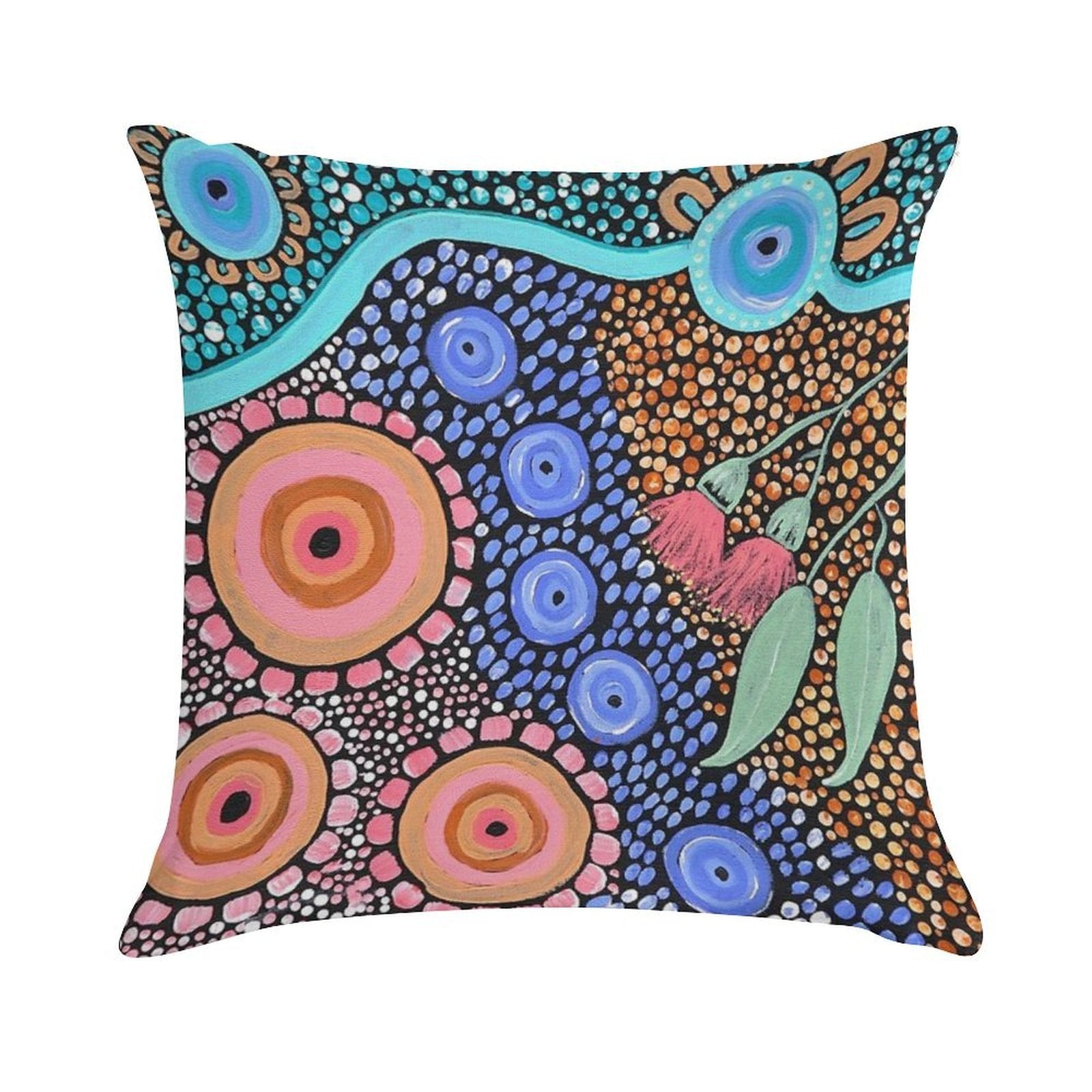 River Gathering Soft Easy Maintenance Throw Pillow