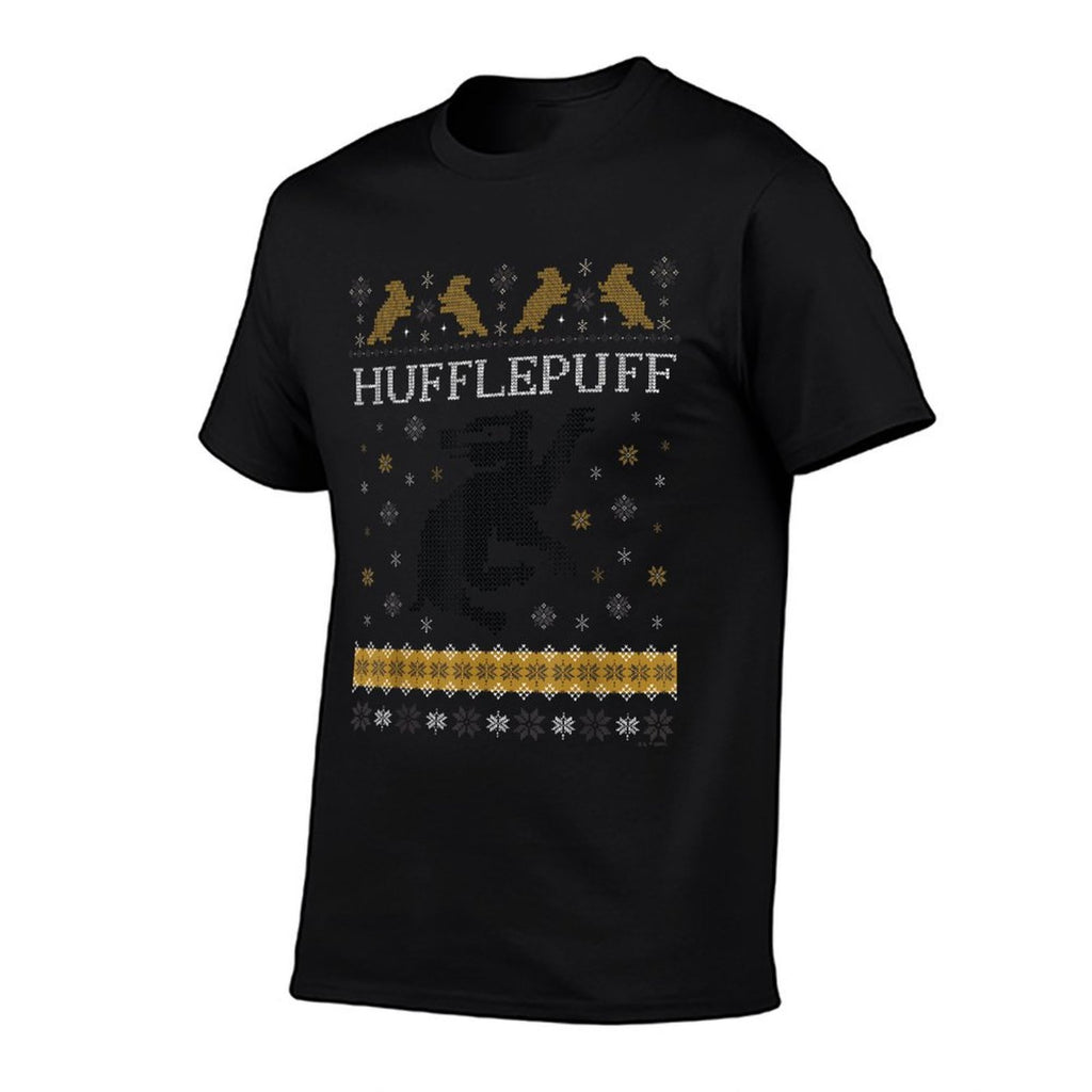 Harry Potter Hufflepuff Ugly Christmas  High-quality Stitching T-Shirt