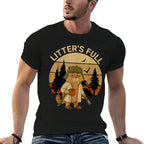 Funny Litter’s Full Cat Vintage Parodys for Men Women  Slim-fit Cut T-Shirt