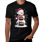 Christmas Football Snowman Kids Football Christmas Women Men  Affordable Price T-Shirt