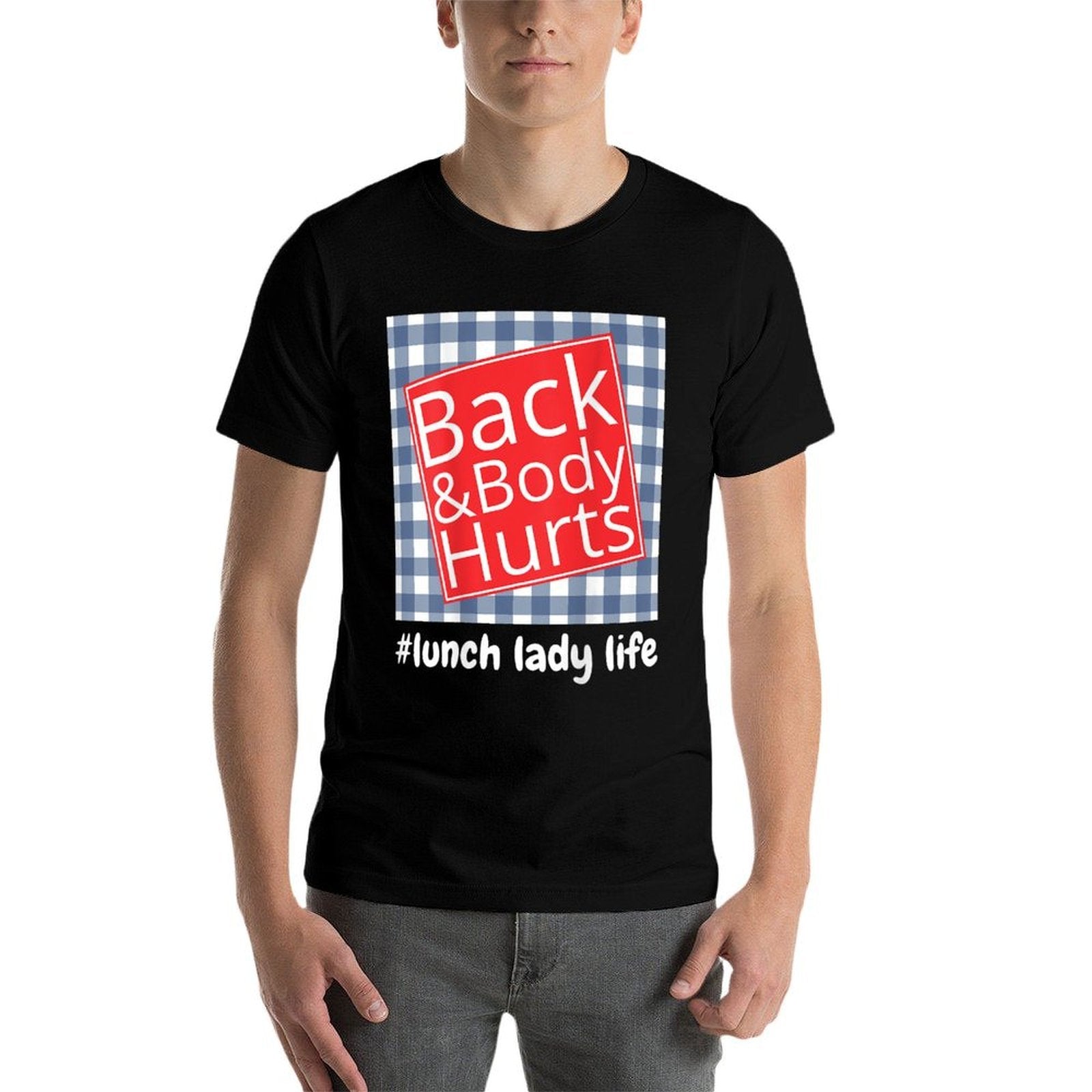 Lunch Lady Life Back Body Hurts Funny  Oversized Silhouette T-Shirt