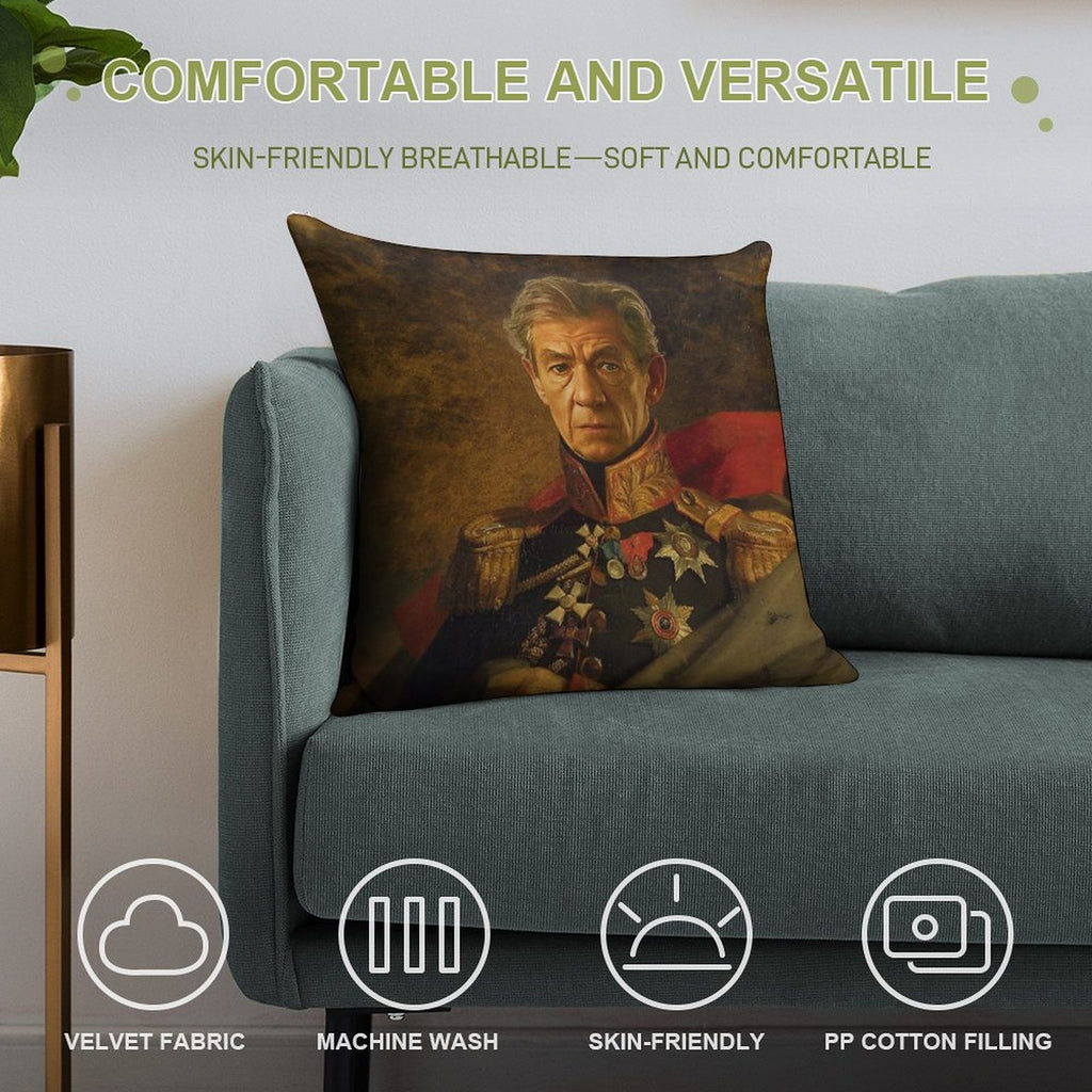 Sir Ian McKellen - Replaceface Soft Reinforced Edging Throw Pillow