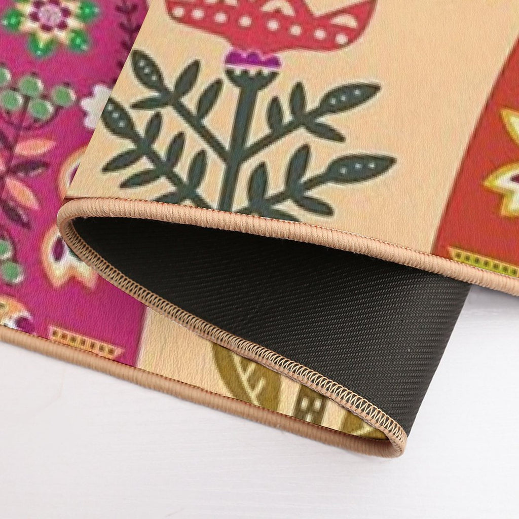 Folk Art Inspired By The Fabulous Frida  Stain-Proof Bath Mat