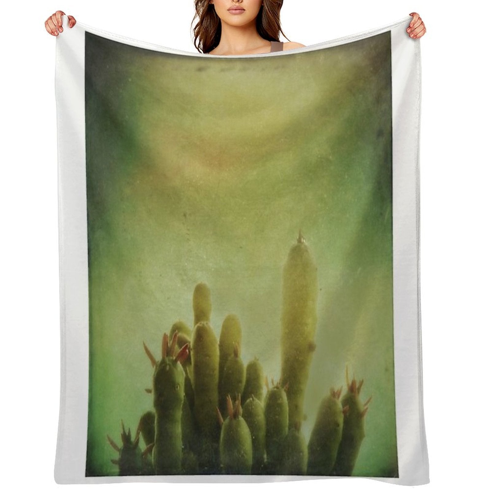 Cactus in My Mind Velvety-soft Throw Blanket