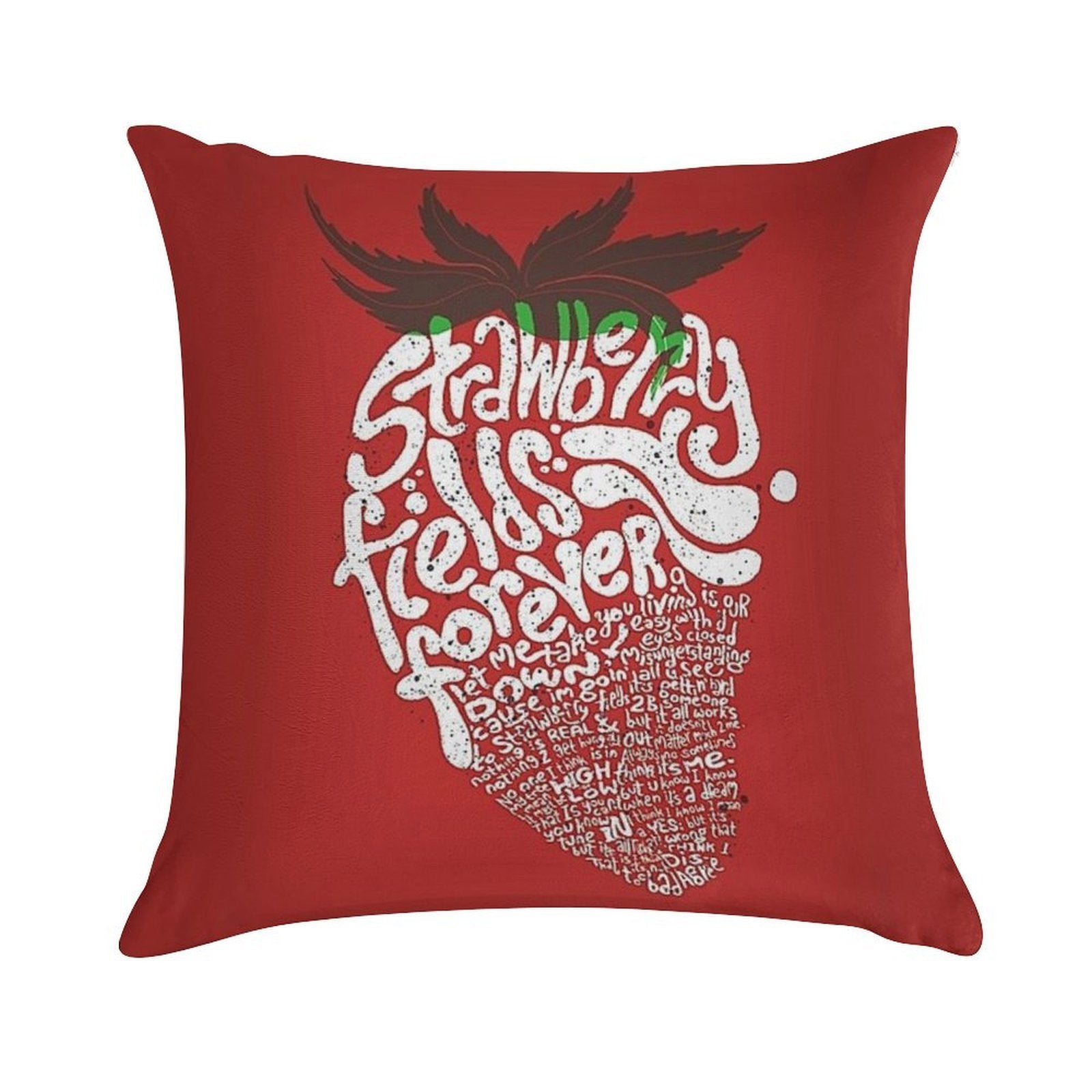 Strawberry Fields Forever Soft Ultra-Soft Texture Throw Pillow
