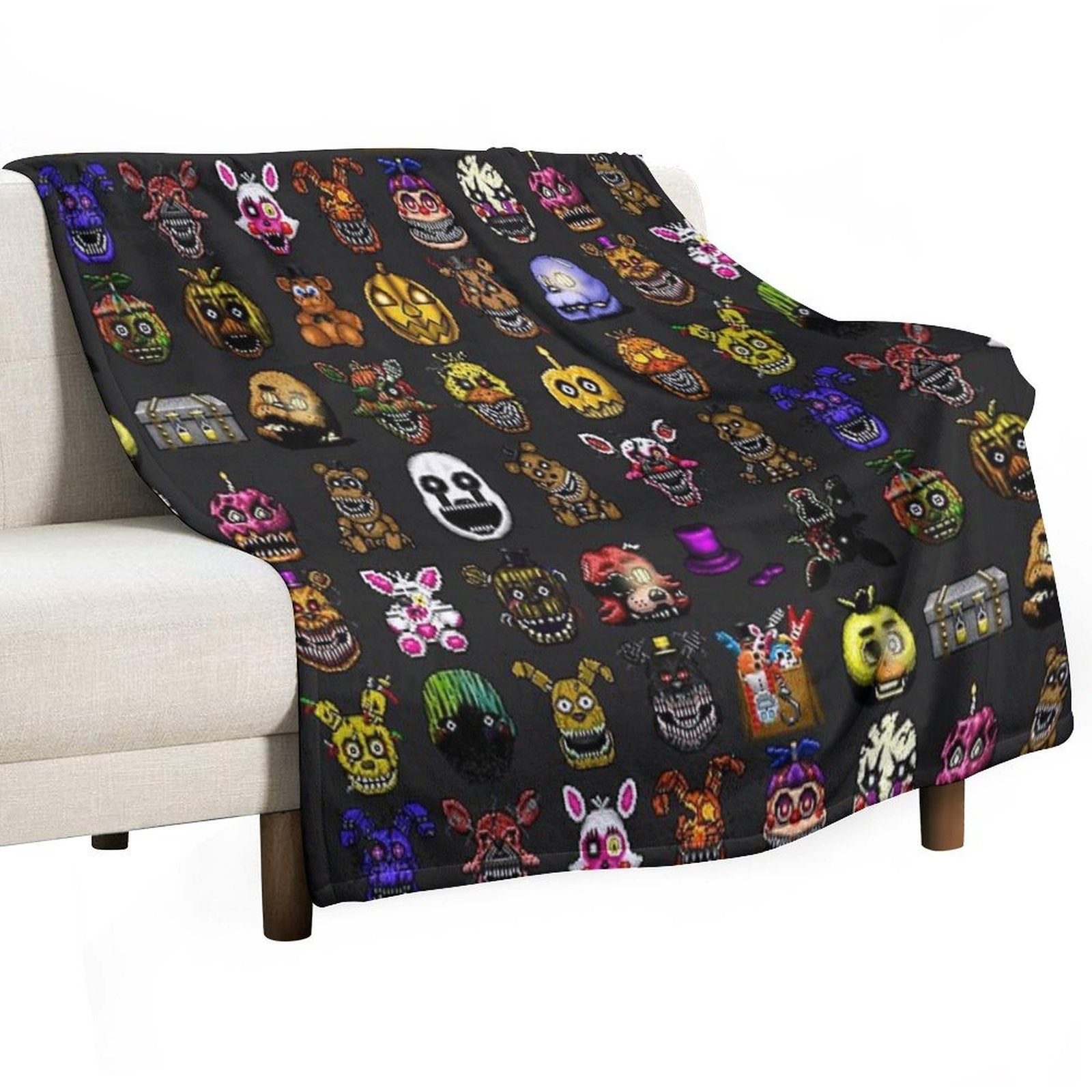 Five Nights at Freddy's - Pixel Art - Multiple Characters New Set Quick-dry Throw Blanket