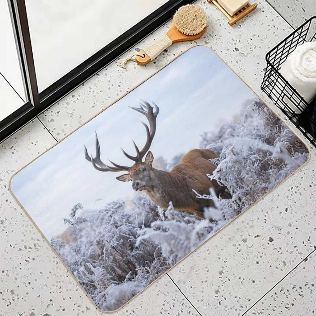 Winter Stag  Repositionable Bath Mat