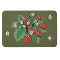 Strawberry Frog in Green  Anti-Trip Bath Mat