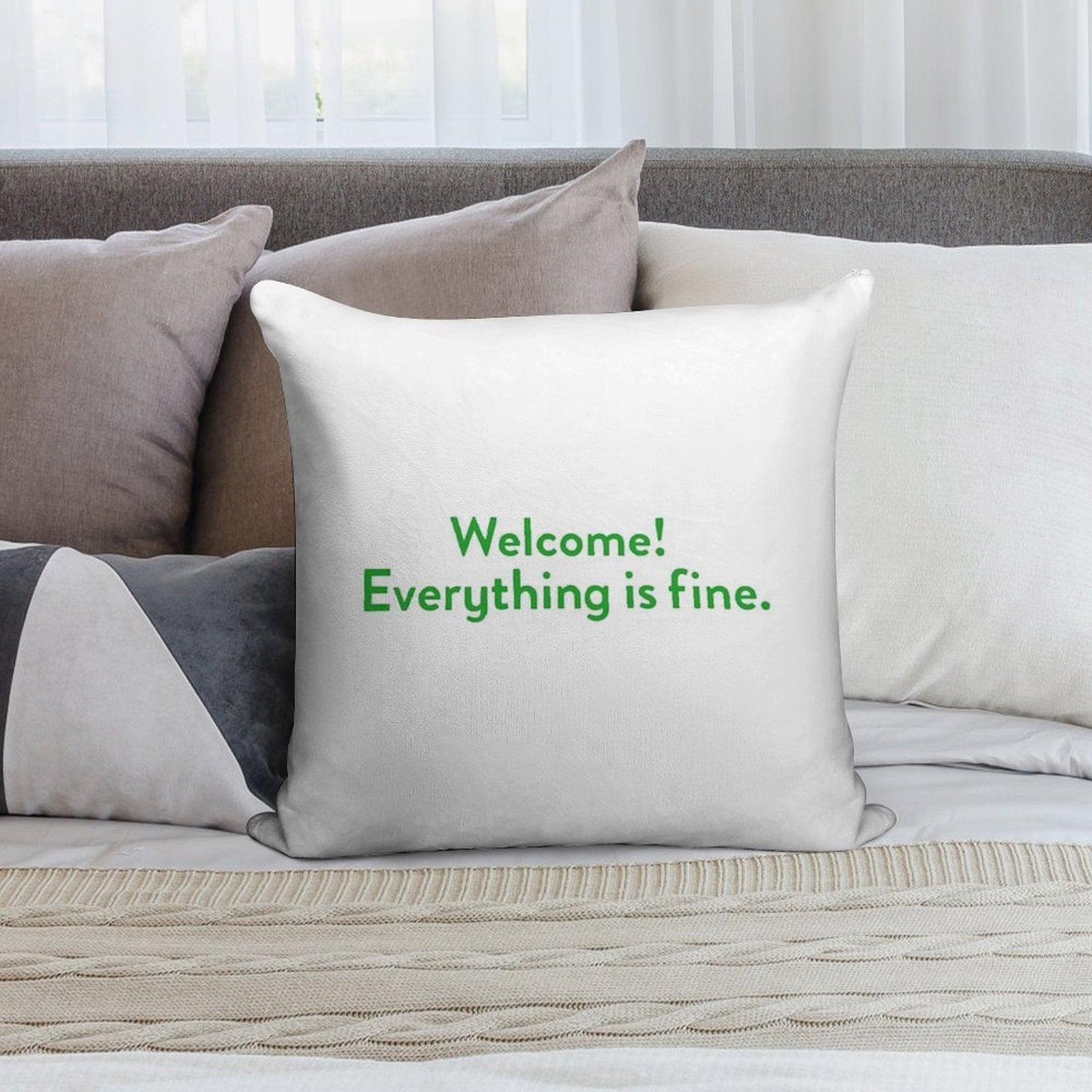 The Good Place Welcome Wall Soft Fade-Resistant Throw Pillow