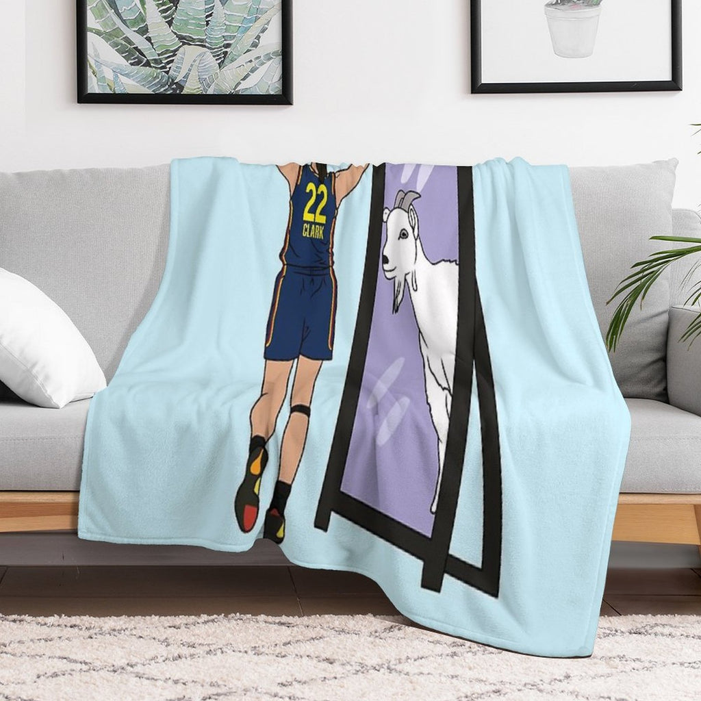 Caitlin Clark Mirror GOAT (Indiana) Shrink-resistant Throw Blanket