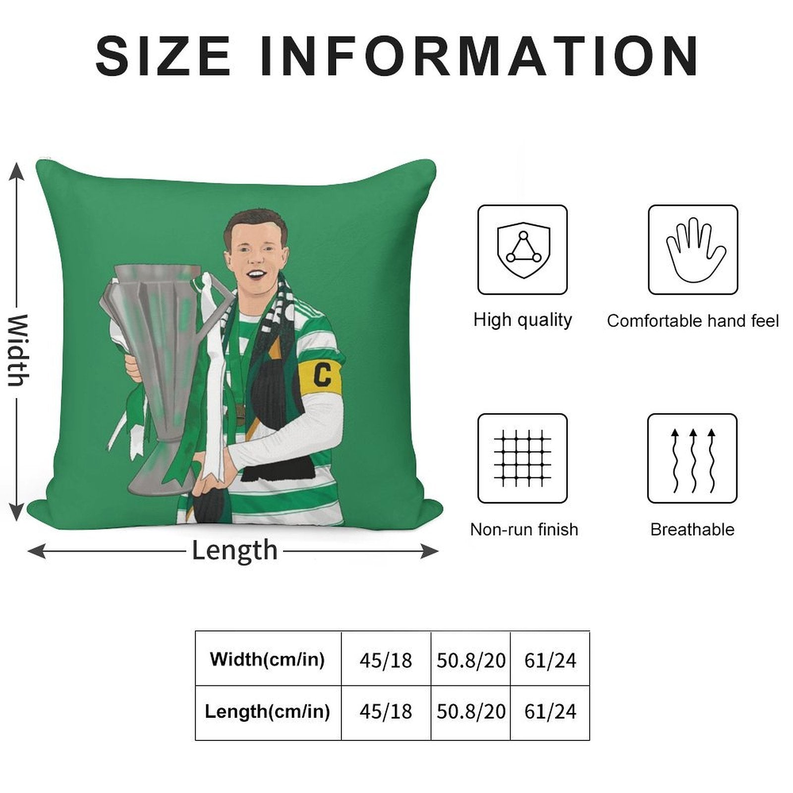 Callum McGregor League Trophy Soft Multiple Sizes Throw Pillow