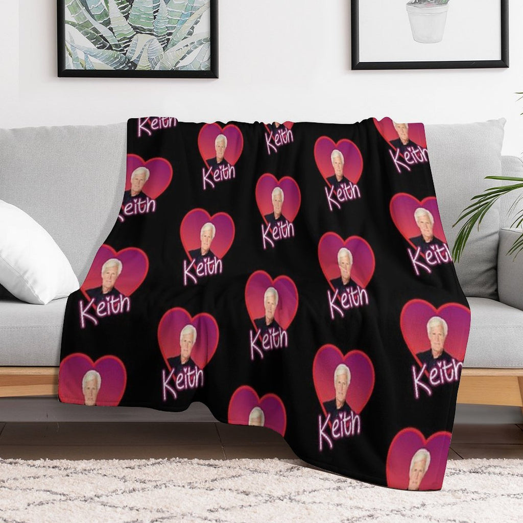 Dateline Keith Heart Quick-dry Throw Blanket