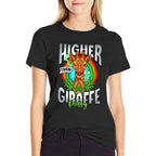 Higher Than Giraffe Pussy Funny Cannabis Marijuana Pot Lover  Relaxed-fit T-Shirt