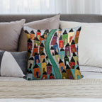 Village of Cinque Terre Soft Fade-Resistant Throw Pillow