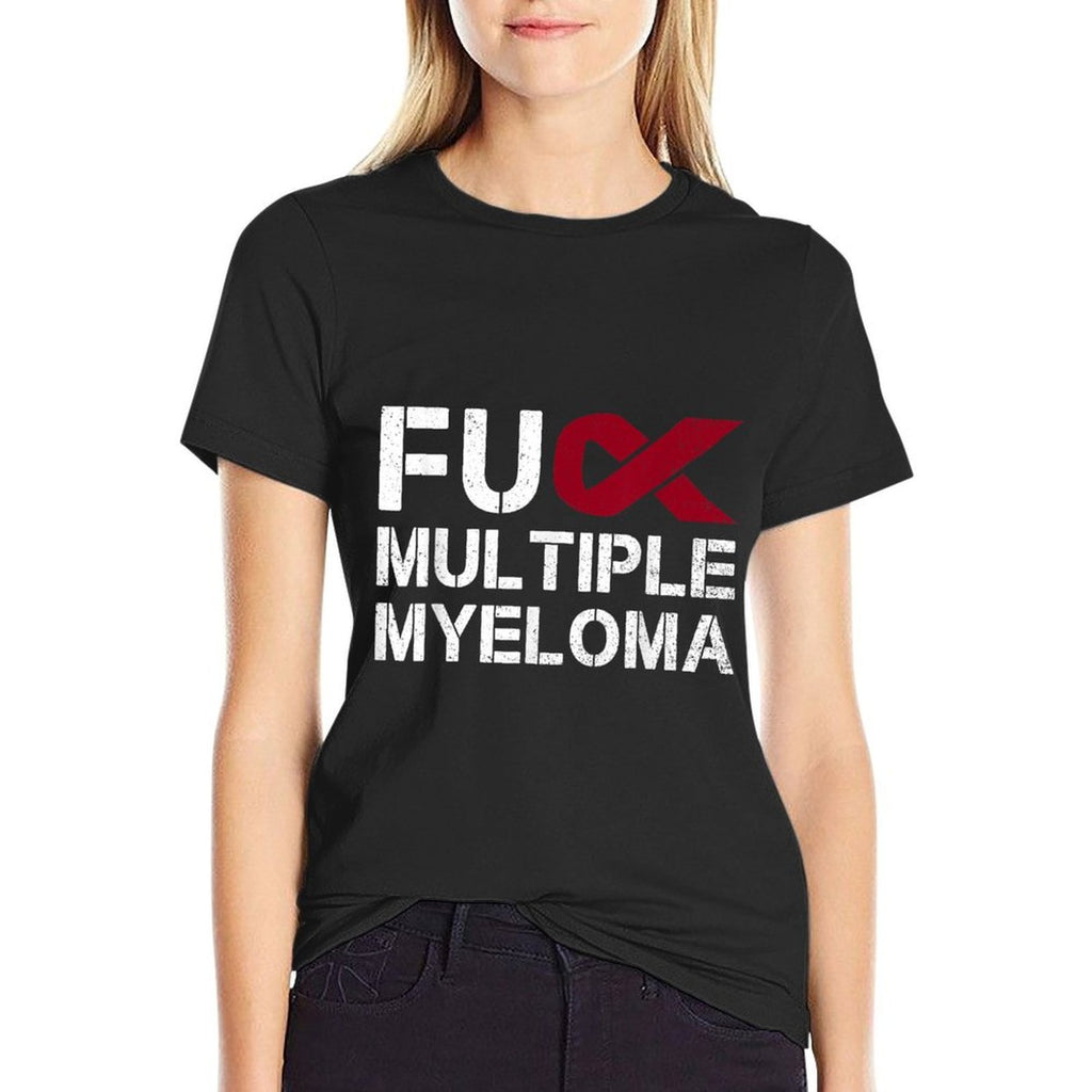 Fuck Multiple Myeloma Awareness Month Ribbon Warrior Fighter  Stretchy T-Shirt
