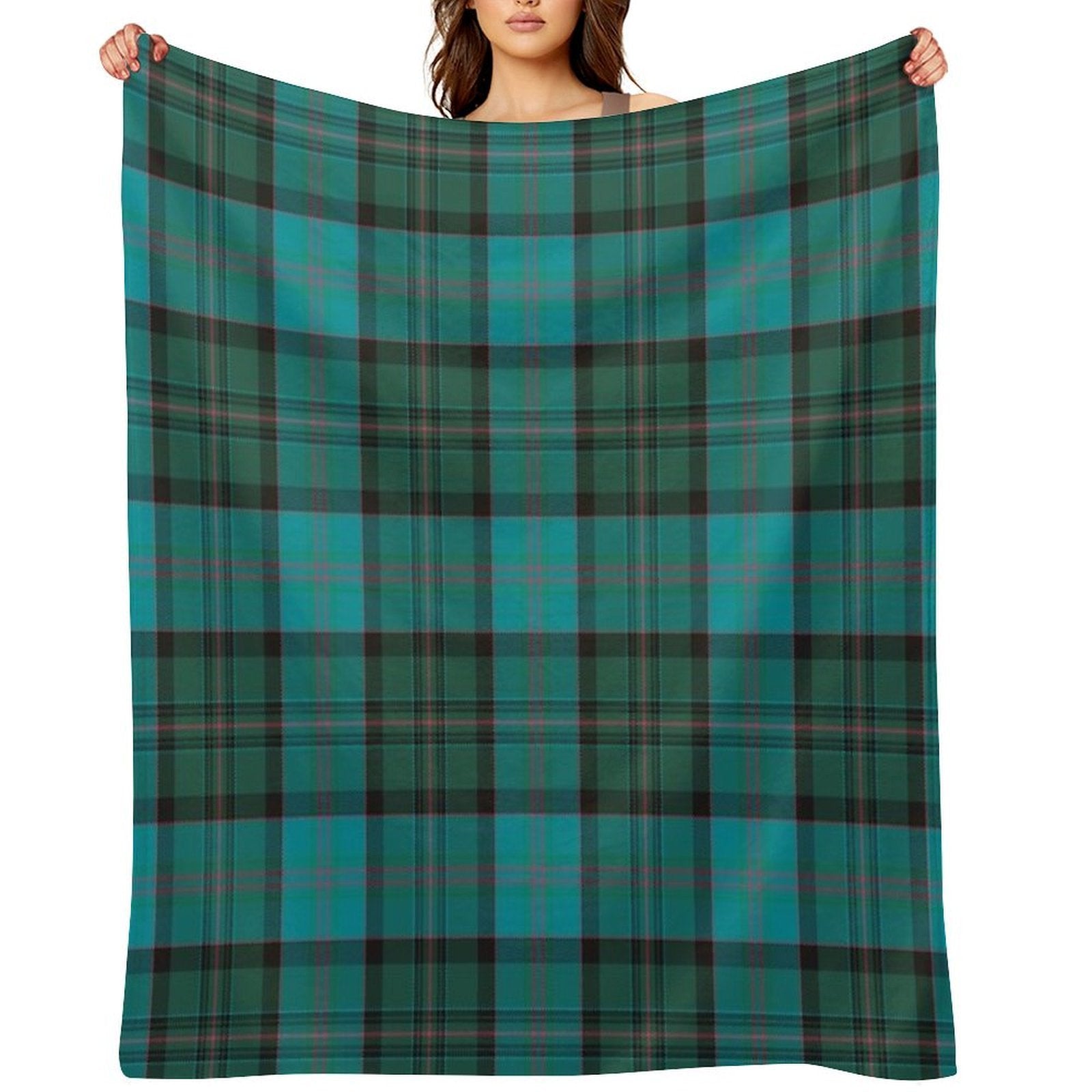 Munster Irish Tartan Plush Throw Blanket