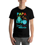 Papa Of The Little Monster Birthday Monster  Stretchy T-Shirt