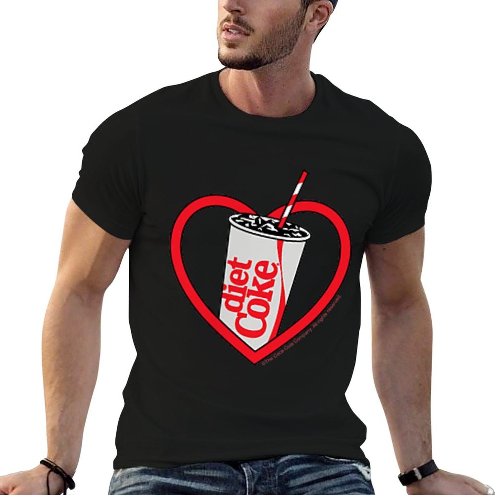 Coca-Cola - Diet Coke Heart  Wrinkle-resistant T-Shirt