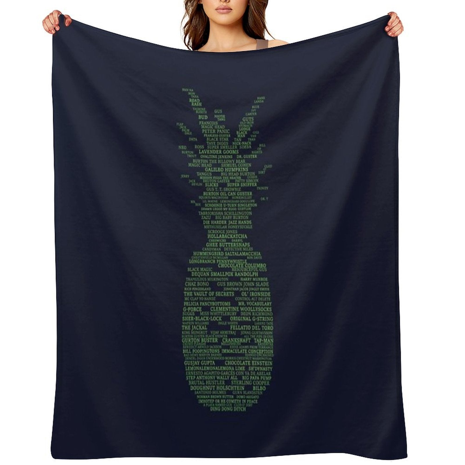 Psych Pineapple Gus Nicknames Travel-friendly Throw Blanket
