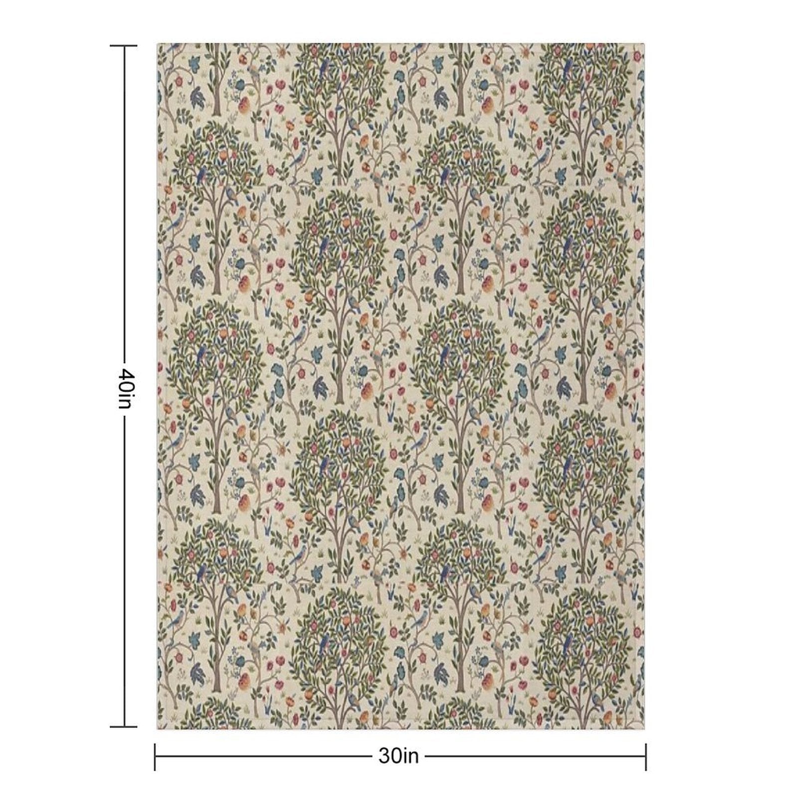 William Morris Victorian Arts And Crafts Movement Designer Comfort Throw Blanket