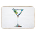 Happy Hour Martini Glass Art - Cheers - Sharon Cummings  Absorbent Bath Mat