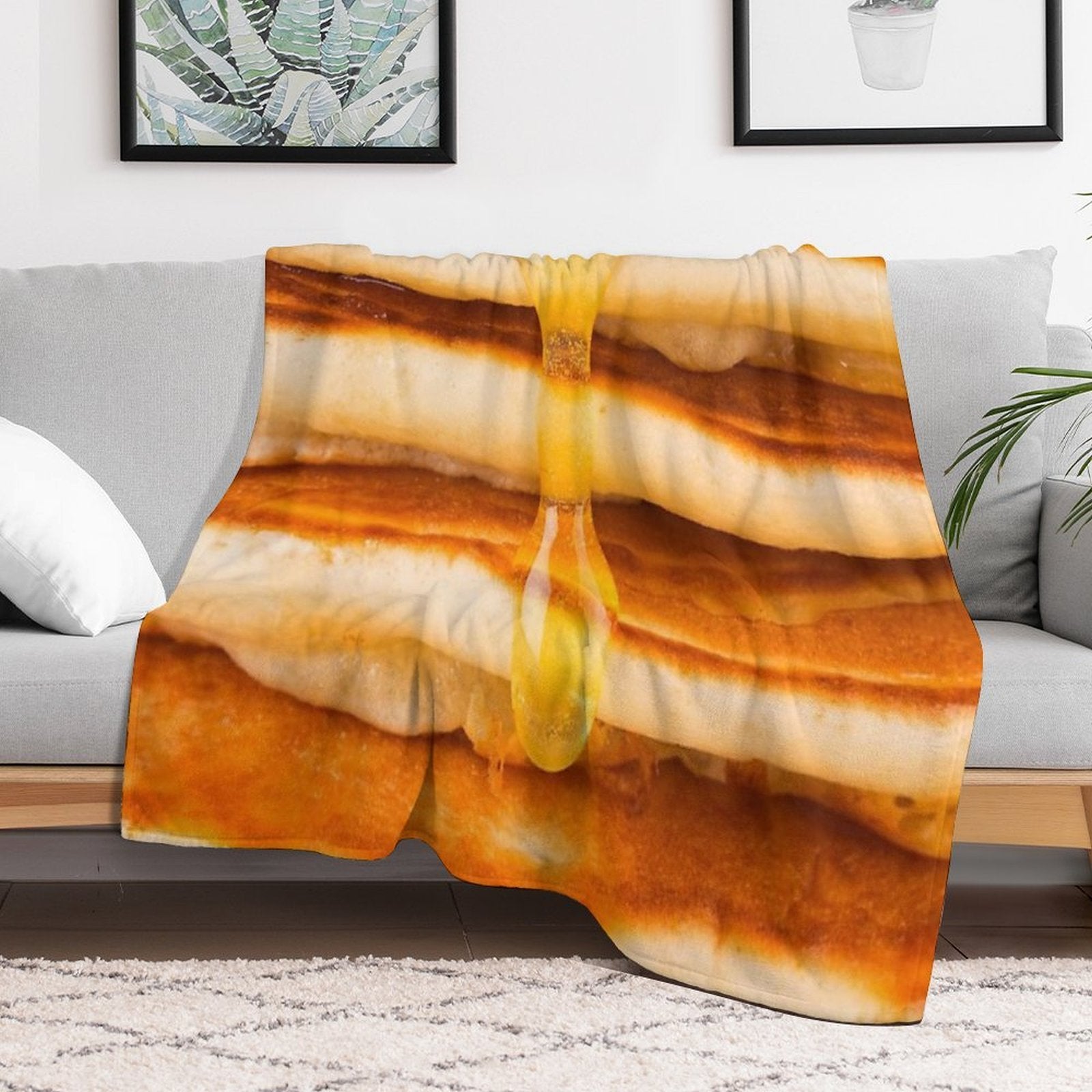 Pancakes Easy Care Throw Blanket