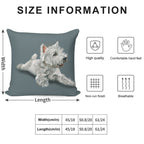 West Highland Terrier Westie Soft Luxury Feel Throw Pillow