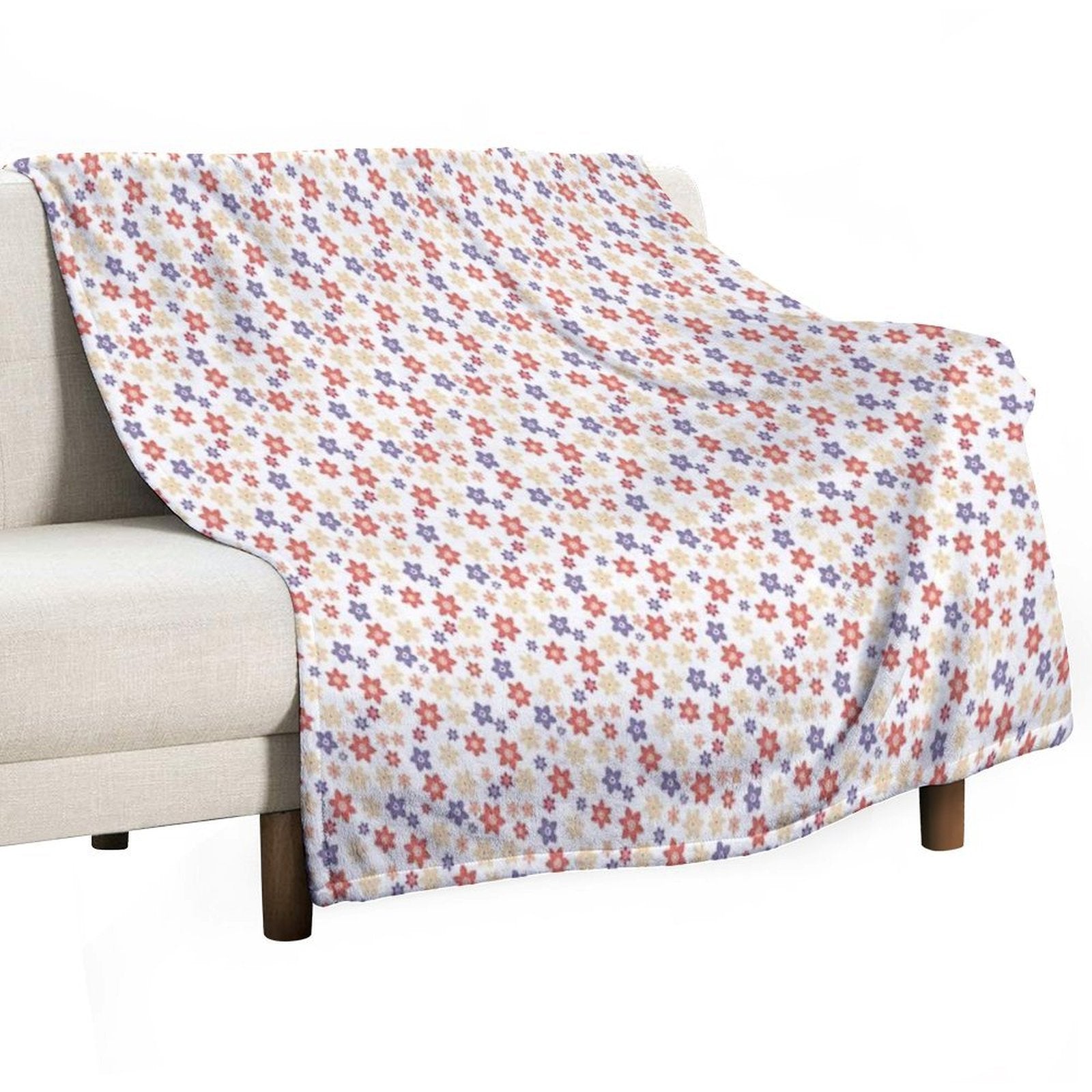 Multicolor Flower Pattern – Vibrant Floral Design for A Joyful Aesthetic Versatility Throw Blanket