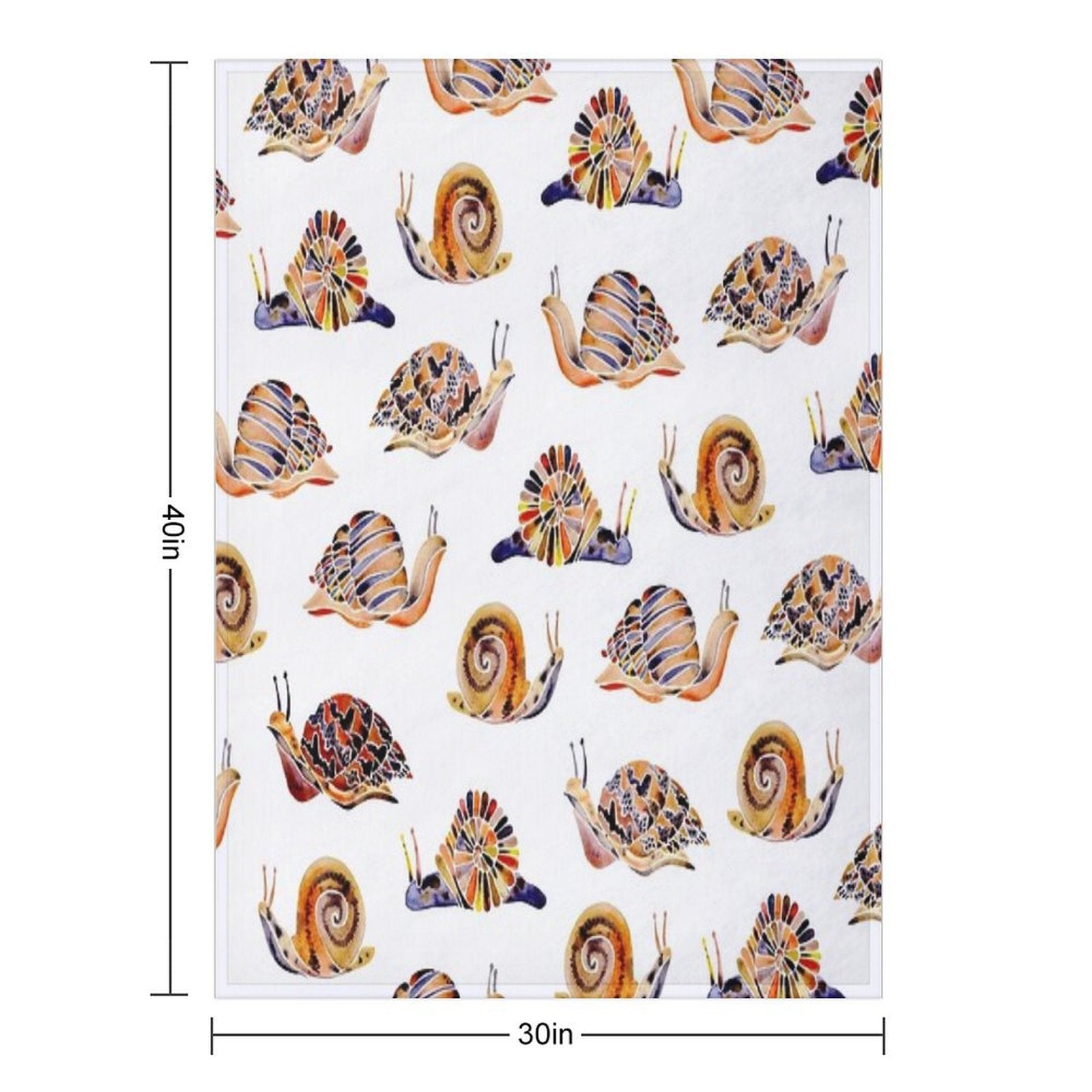 Snail Collection Compact Throw Blanket