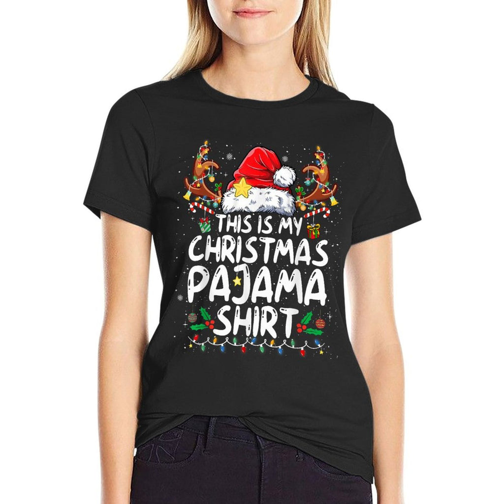 This Is My Christmas Pajama Funny Xmas PJs Men Women  Breathable T-Shirt