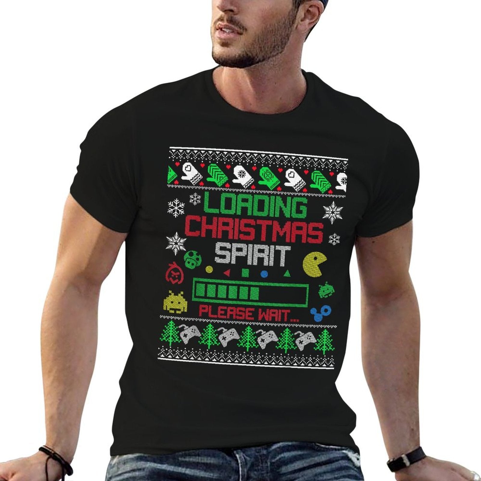 Christmas Gaming - Loading Christmas Spirit for Gamer Ugly  Classic T-Shirt