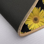 Close-up of A Yellow Daisy.  Versatile Bath Mat