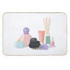Wellness And Spa Still Life Concept, Vector Illustration  Eco-Friendly Bath Mat