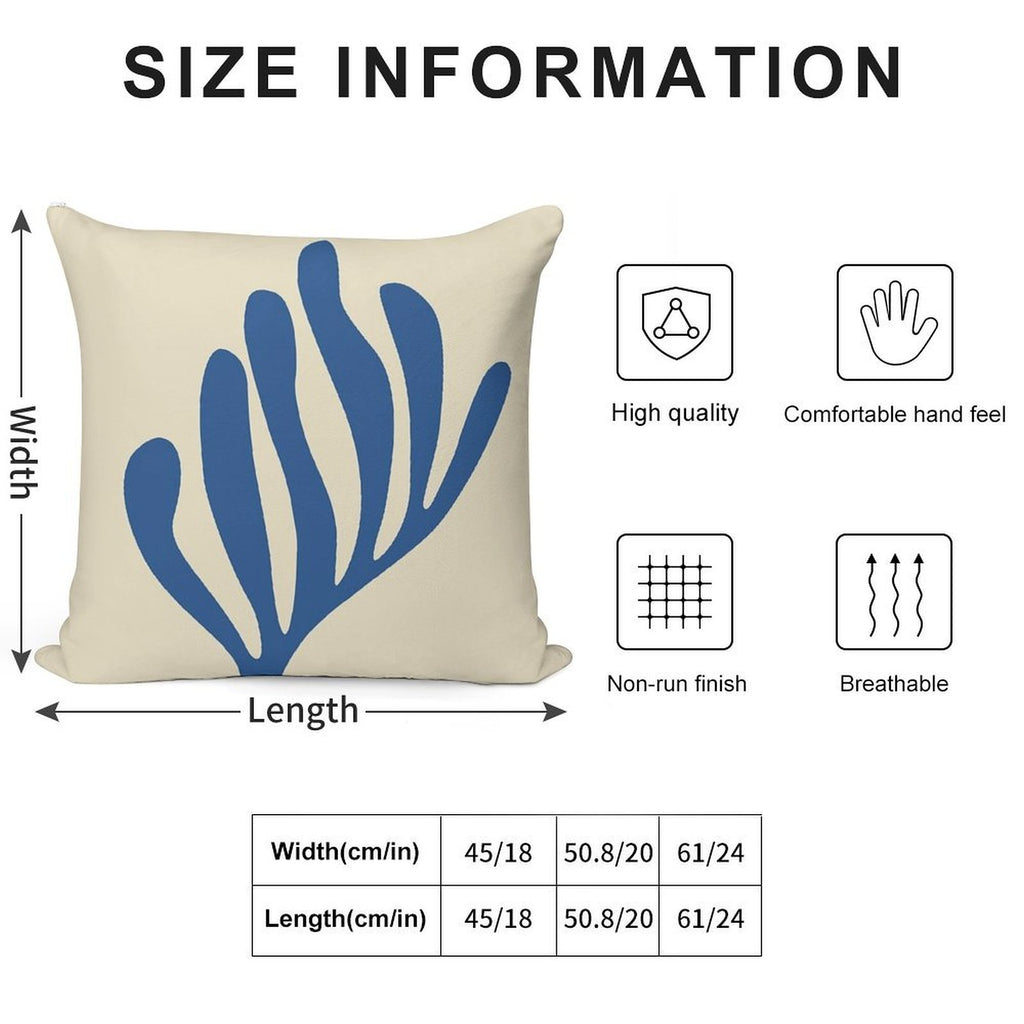 Henri Matisse - The Cutouts - Blue - Matisse Exhibition Soft Style Accent Throw Pillow