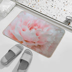 Blush Pink Delicate Peony  Non-Slip Bath Mat