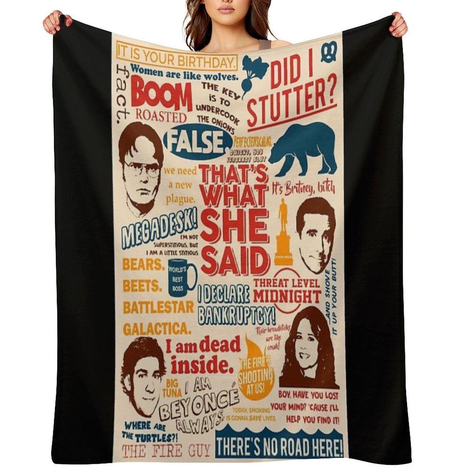 All The Best Quotes from The Office - That's What She Said! Versatility Throw Blanket