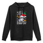 Most Likely To Bring Home A Stray Cat Christmas Medium-Weight Fabric Hoodie