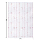 Pink Bow Ribbon Coquette Travel-friendly Throw Blanket