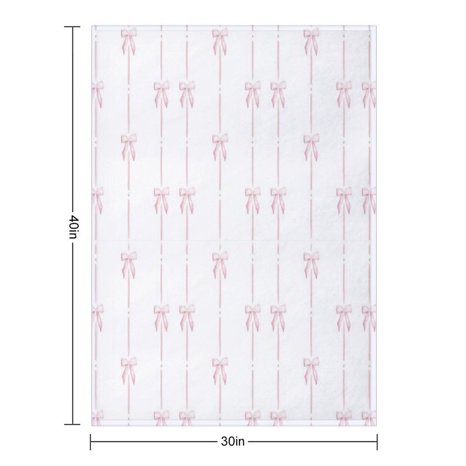 Pink Bow Ribbon Coquette Travel-friendly Throw Blanket