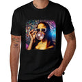 Funny Mona Lisa Bubblegum Gum Leonardo Da Vinci  Tagless Design T-Shirt