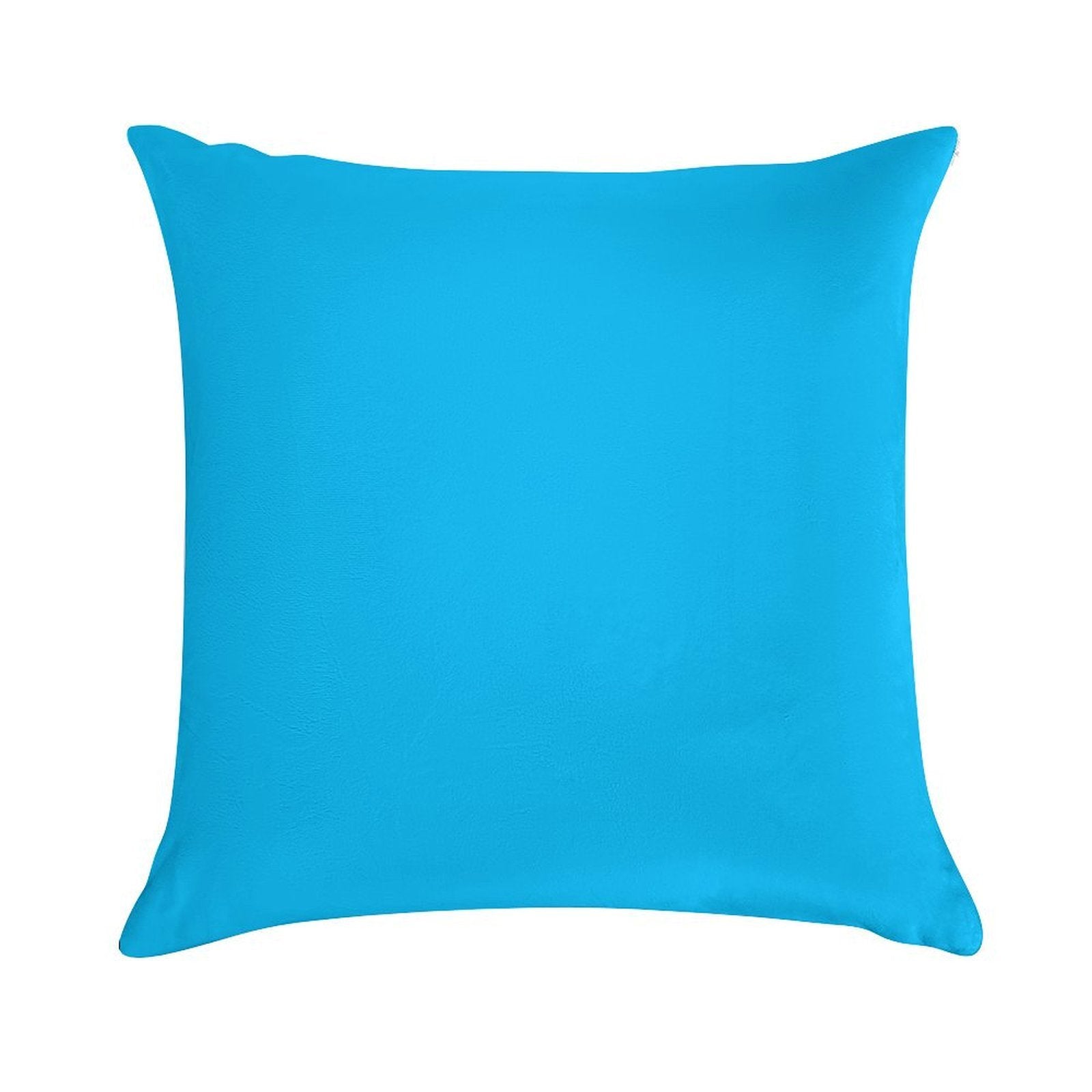 Deep Sky Blue  Solid Sky Blue  Plain Deep Sky Blue Soft High-Density Material Throw Pillow